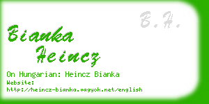 bianka heincz business card